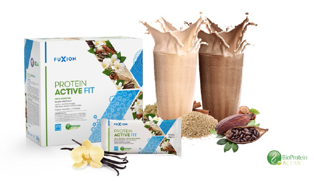 productos fuxion protein active fit batido protein vegetal para control de peso apetito reducir medidas